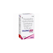 Olopat OD Eye Drops  Olopatadine Hydrochloride Ophthalmic Solution packaging on a white background
