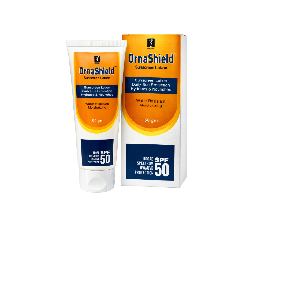 Ornashield sunscreen lotion packaging on a white background