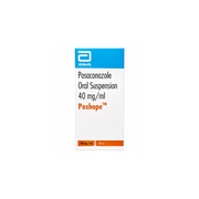 Box of Poscope, a posaconazole oral suspension by Abbott, on a white background