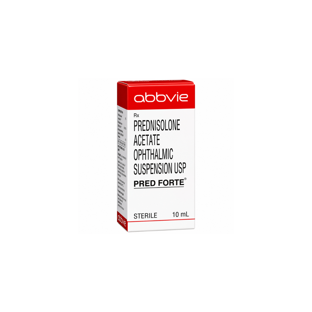 Pred Forte Ophthalmic Suspension Eye Drops Salt Composition: Prednisolone (1% w/v). Pack Of:-10 ml in 1 packet Uses:-Treatment of Redness and swelling in the eye Manufacturer/Marketer Address:-Abbvie Therapeutics India Private Limited, No.3, Kasturba Road, Level 2, Prestige Obelisk, Bangalore – 560 001, KARNATAKA, INDIA