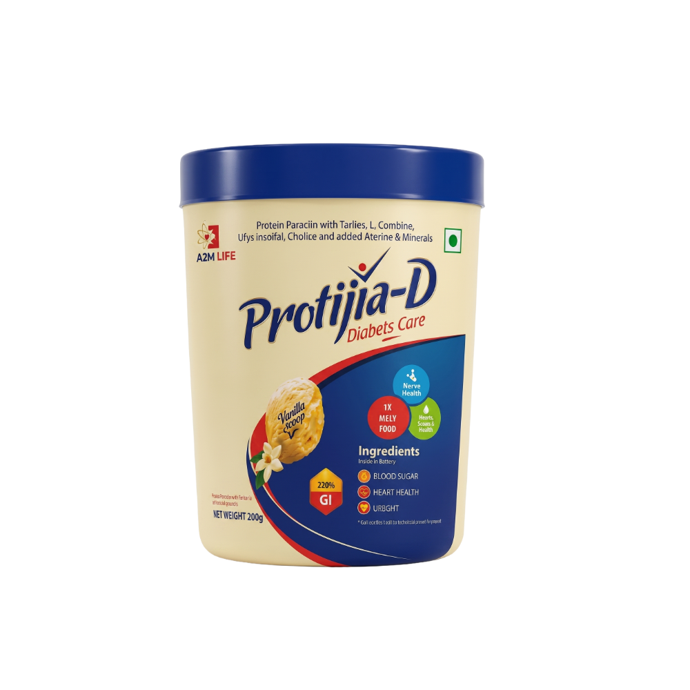 Protiija-D Diabetes Care supplement container on a white background
