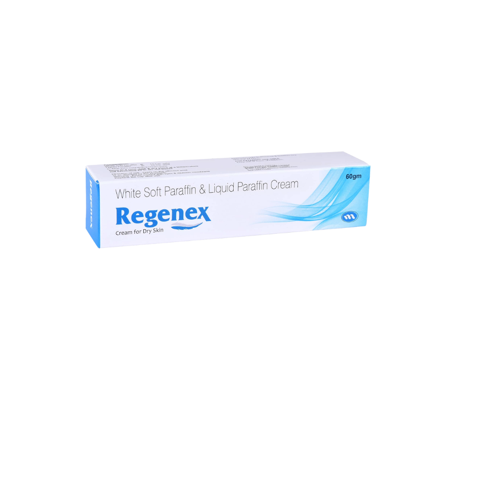 Regenex cream packaging on a white background