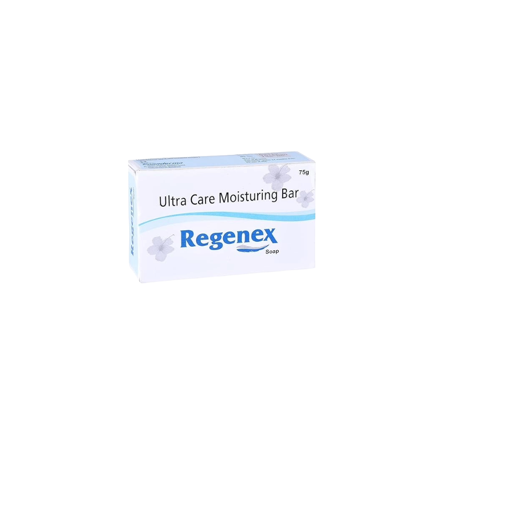 Regenex Ultra Care Moisturizing Bar soap packaging on a white background