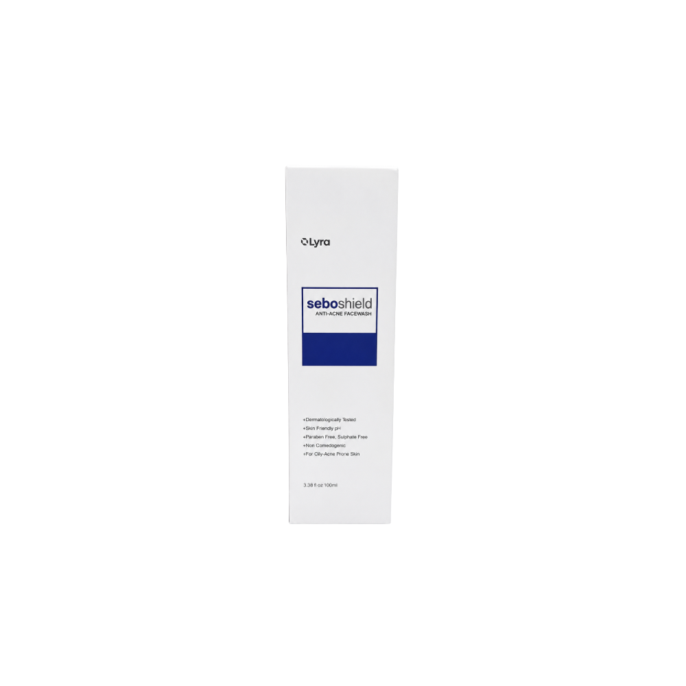 Lyra Seboshield Anti-Acne Facewash 100ml for oily and acne-prone skin with Zinc PCA