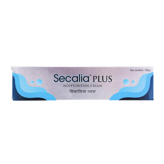 Secalia Plus moisturising cream packaging on a white background