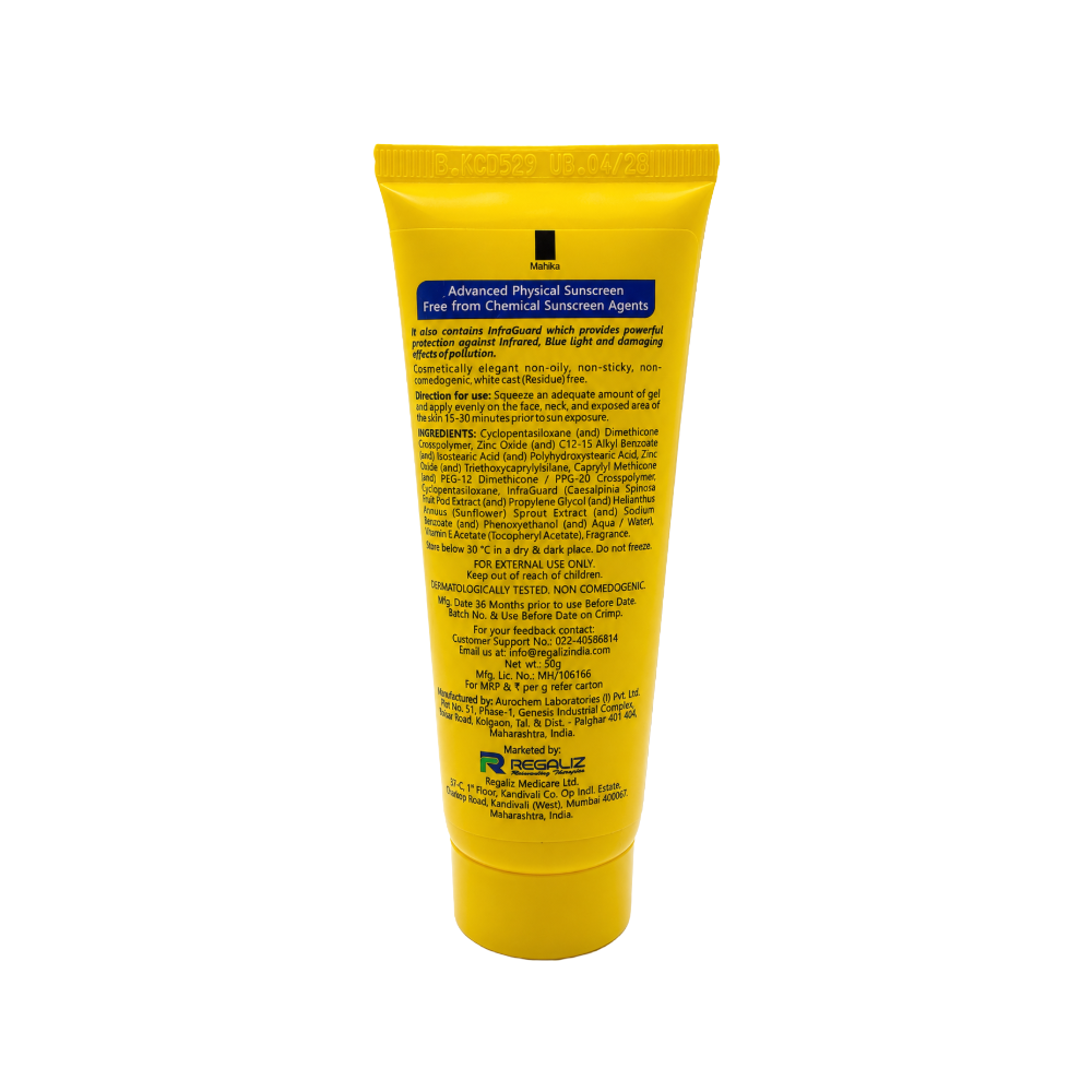Solasafe Sportz sunscreen ingredient list and product information back view