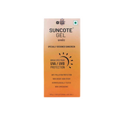 Suncote Gel sunscreen packaging on a white background