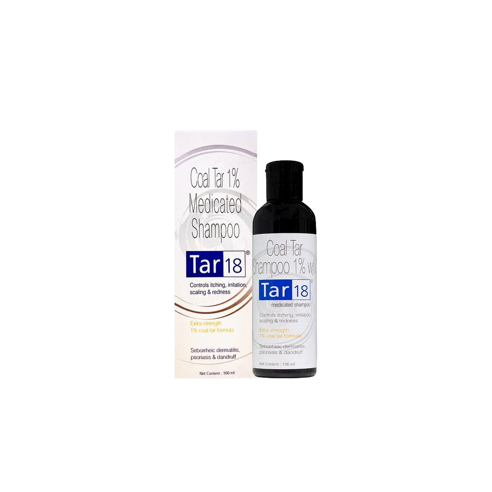 Coal Tar 1% Medicated Shampoo bottle and packaging on a white background