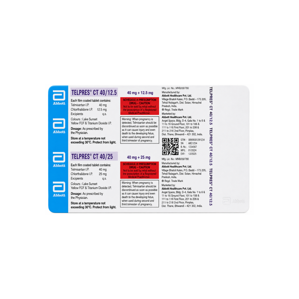 Medication packaging with label details on a white background