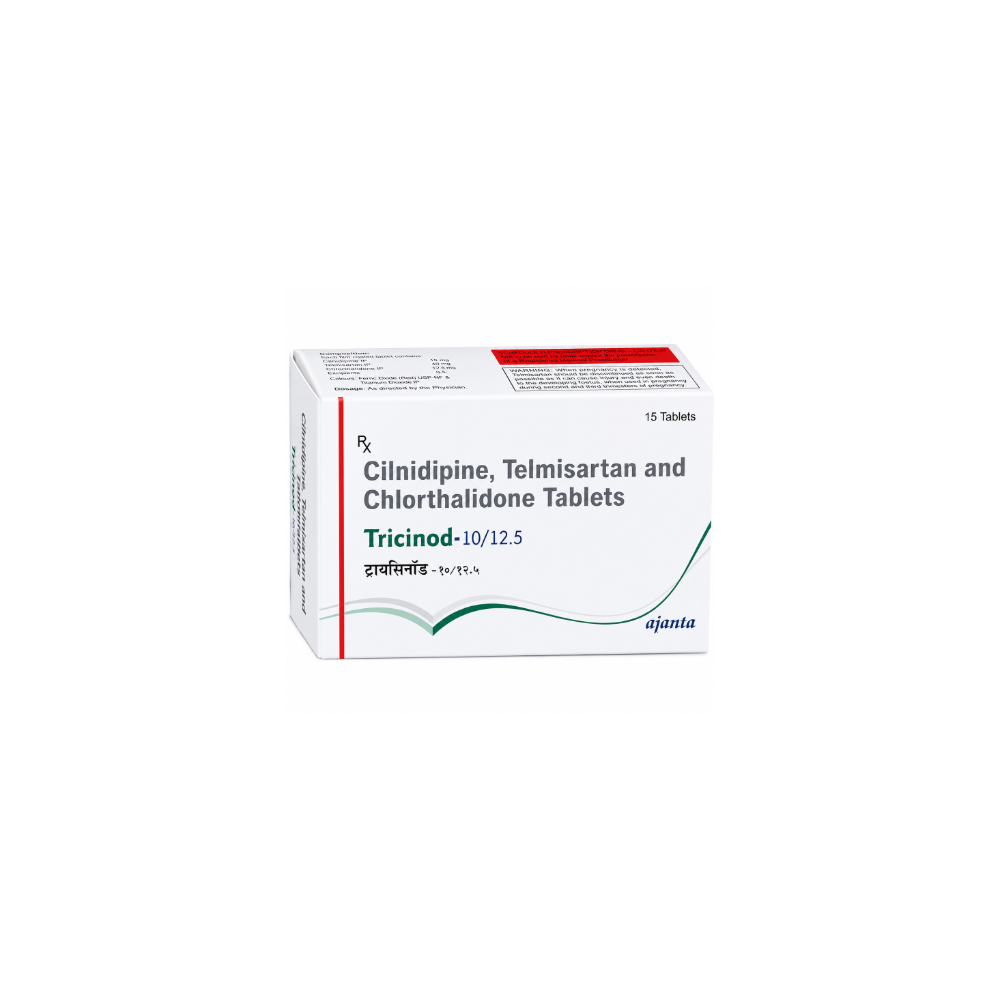 Box of Tricinod tablets on a white background