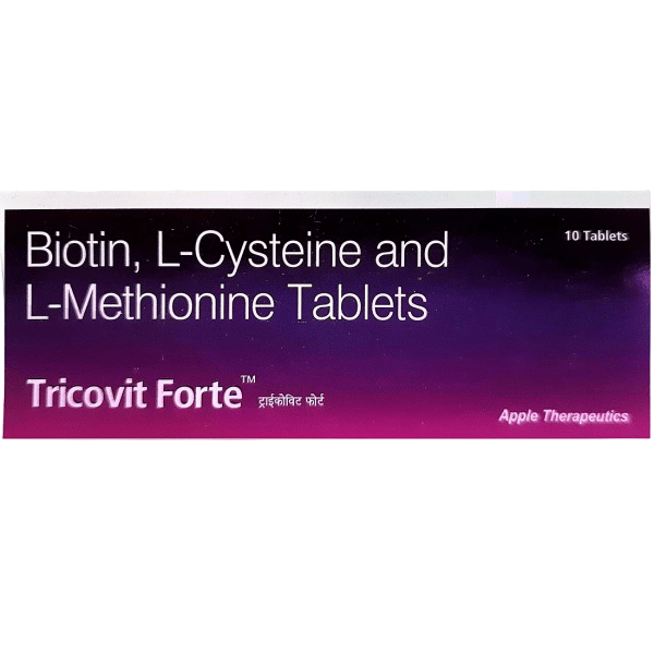 Box of Biotin, L-Cysteine and L-Methionine Tablets with Apple Therapeutics branding