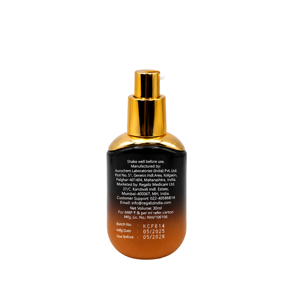 Truderma Absolute Radiance Serum 30ml bottle back view with product and manufacturing details