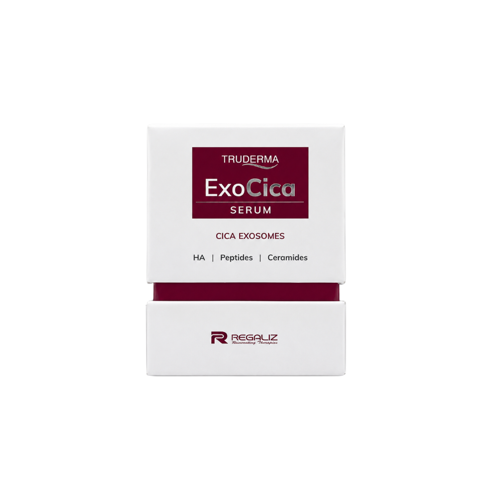 Truderma ExoCica Serum Front Pack
Cica Exosomes, HA, Peptides & Ceramides