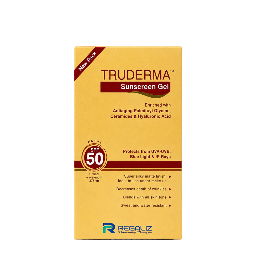 Truderma Sunscreen Gel SPF 50 PA+++ 50g front box