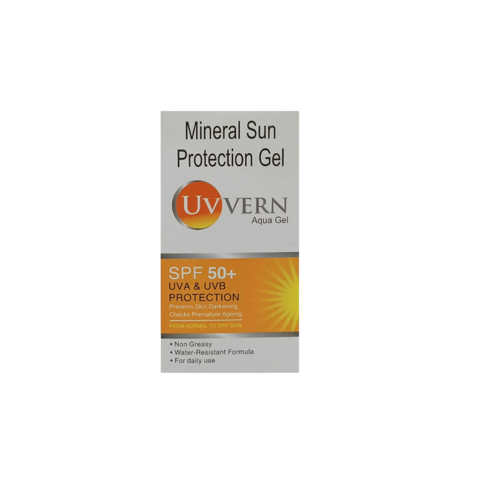 UVern mineral sun protection gel packaging on a white background