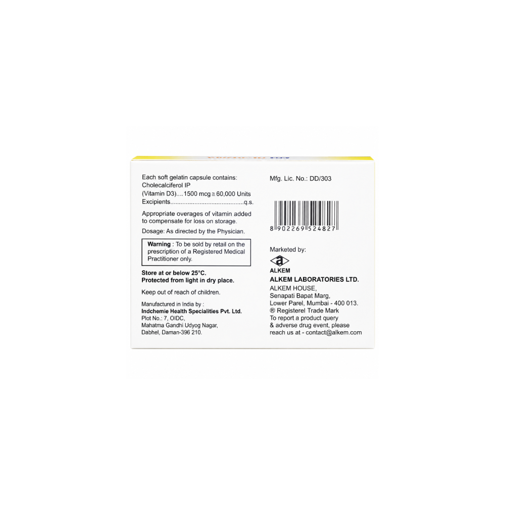 Uprise-D3 60K Soft Gelatin Capsule information side 
