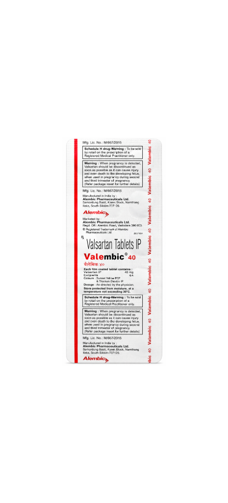 Valembic 40mg Tablet