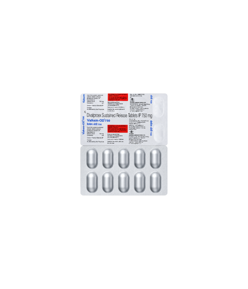 Valkem OD  750mg Tablet FRONT