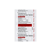 Box of Cinnarizine & Dimenhydrinate Tablets Vertizac on a white background