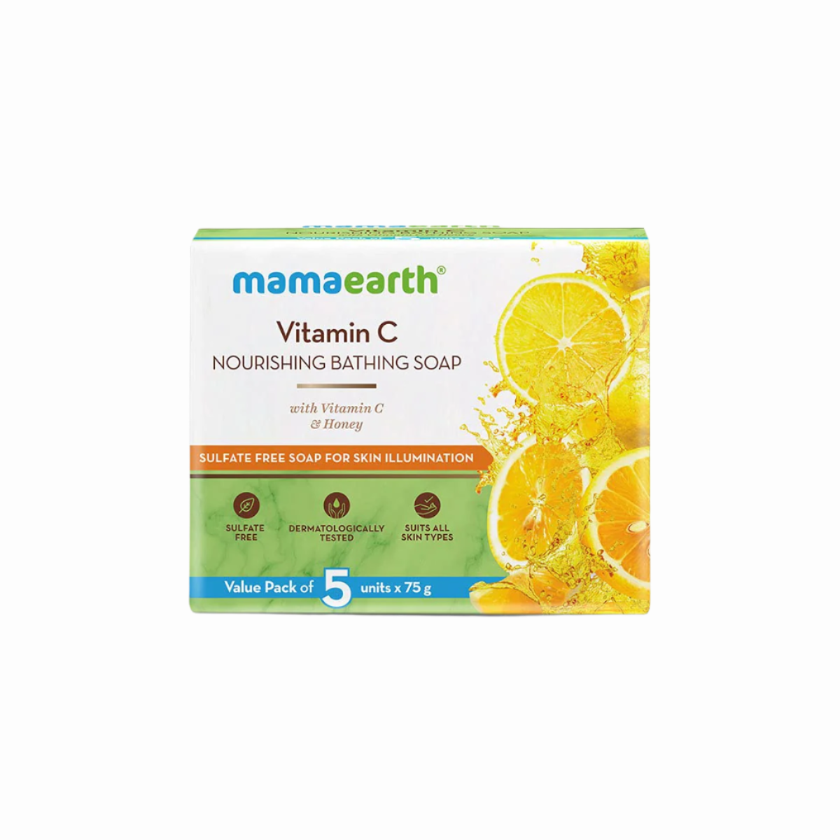 Mamaearth Vitamin C Nourishing Bath Soap (75gm Each)