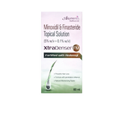 Box of Minoxidil & Finasteride Topical Solution by Akumentis Healthcare Ltd on a white background