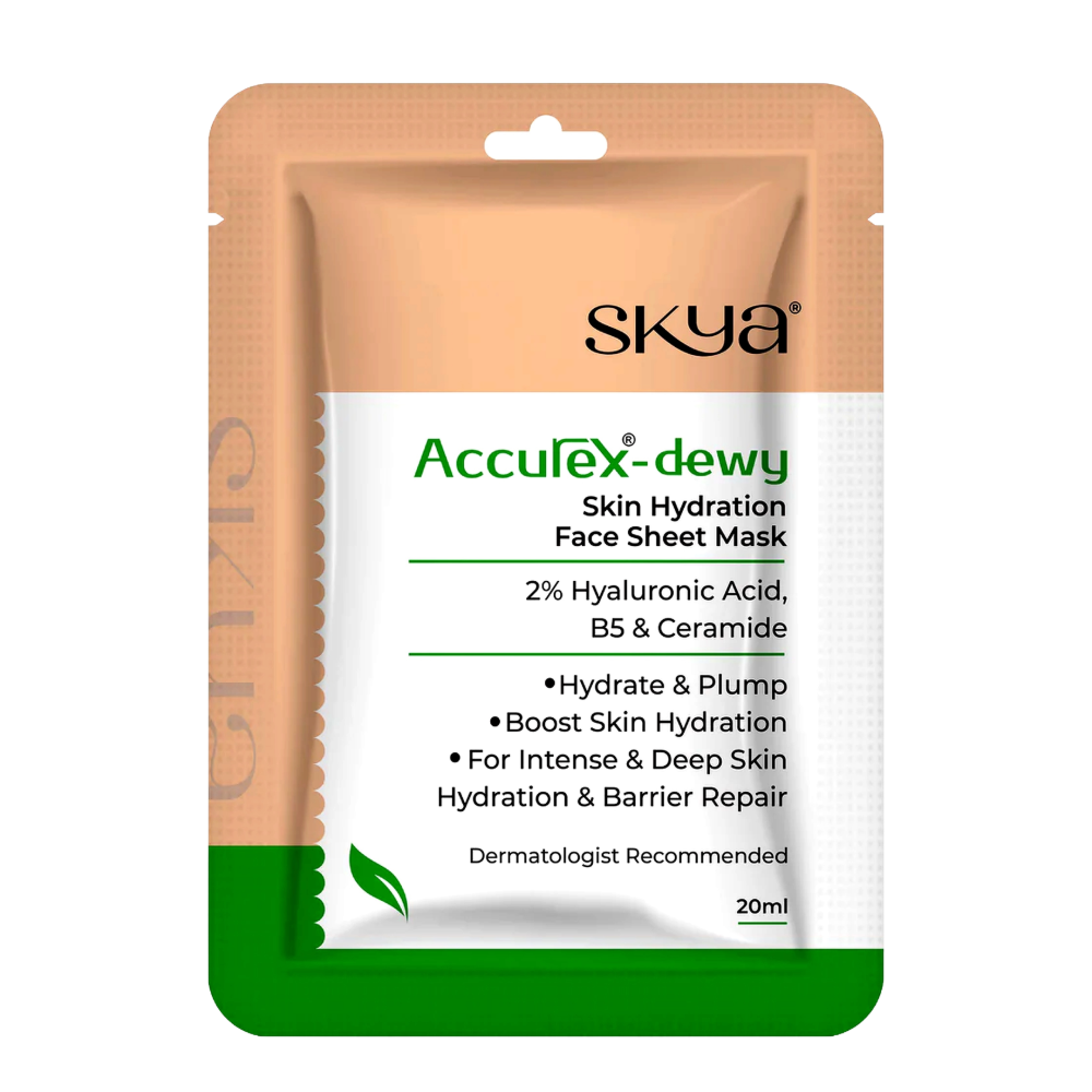 SKYA AccuLEx-dewy Skin Hydration Face Sheet Mask packaging on a white background