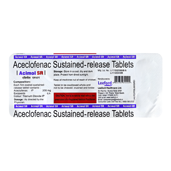 Acimol 200mg Tablet SR