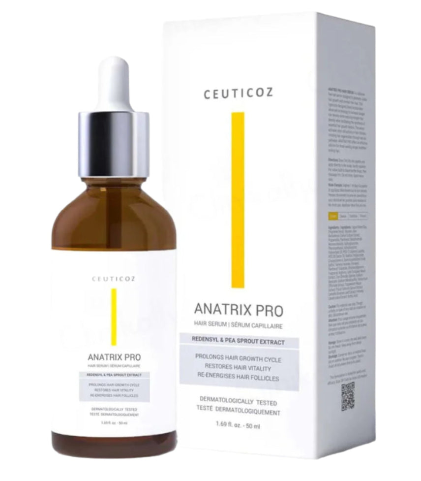 Ceuticoz Anatrix Pro Hair Serum 50 ml featuring Redensyl and Pea Sprout Extract for hair and scalp care
