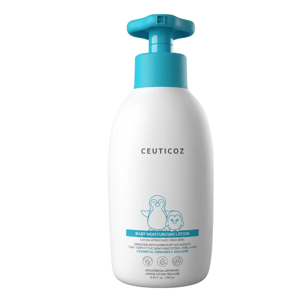 Ceuticoz Baby Moisturizing Lotion with 3 Essential Ceramides and Squalane 250 ml front packaging