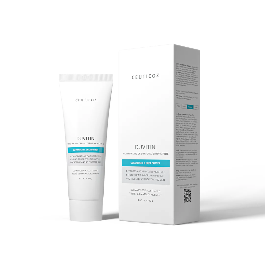 Ceuticoz Duvitin Moisturising Cream 100g for hydration and skin barrier support