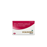Folivern Tablets with Biotin, L-Methionine, L-Cystine, Zinc, Folic Acid & Green Tea Extract – 10 Tablets