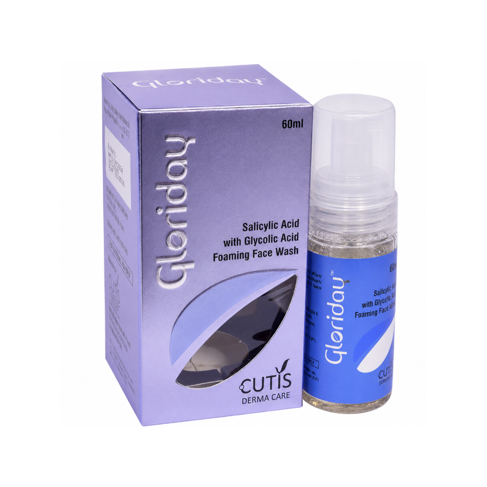 Gloriday Salicylic Acid with Glycerine Foaming Face Wash packaging on a white background