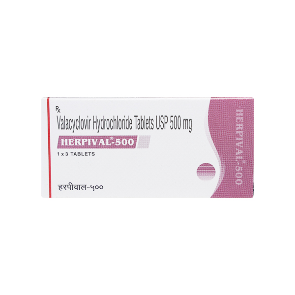 हेर्पिवल 500mg टैबलेट