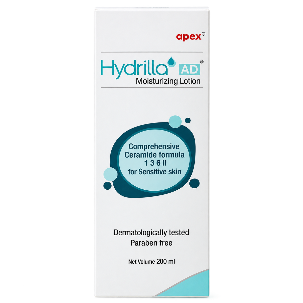 Hydrilla AD Moisturizing Lotion 200ml with comprehensive Ceramide 1 3 6 II formula for sensitive skin