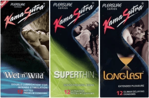 KamaSutra वेट एन वाइल्ड, लॉन्गलास्ट और सुपरथिन कंडोम का कॉम्बो पैक (12 प्रत्येक)