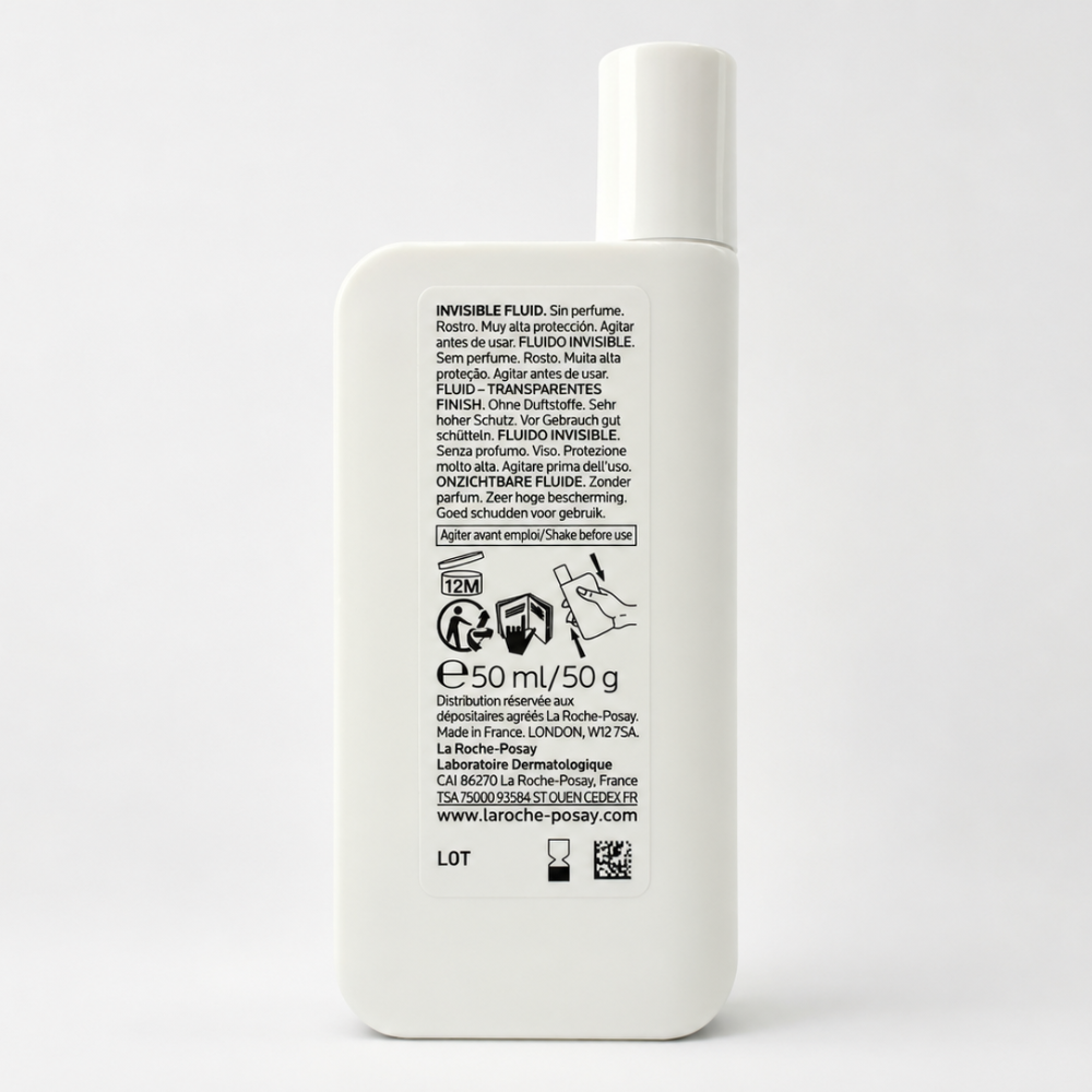 La Roche-Posay Anthelios UVMune 400 Invisible Fluid SPF 50+ PA++++ 50ml | Ultra-Long UVA Protection, Very Water & Sweat Resistant, Non-Perfumed Sunscreen