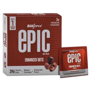 Manforce Epic Hot Dots Premium Condom with Disposable Pouch Belgian Chocolate