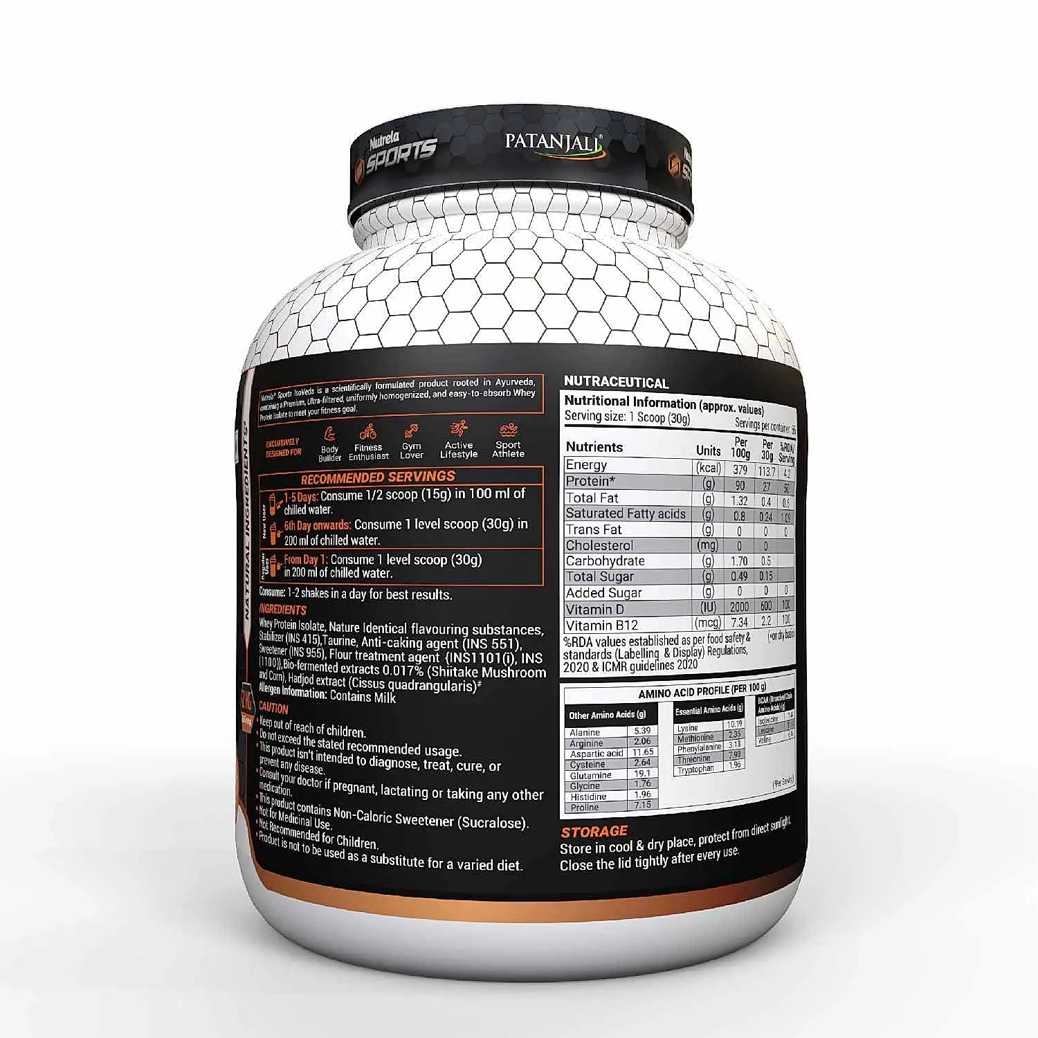 पतंजलि द्वारा Nutrela ISOVEDA आयरिश चॉकलेट प्रोटीन पाउडर 1KG