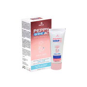 Peppy Shine AC sunscreen gel with packaging on a white background