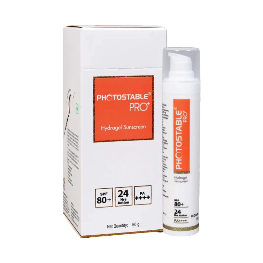 Photostable Pro Hydragel Sunscreen packaging on a white background