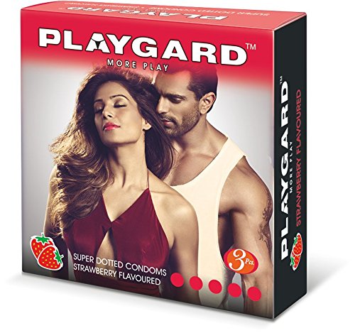 Playgard Dotted Condom Strawberry