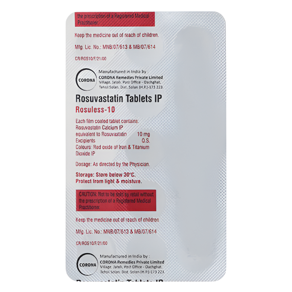 Rosuless 10mg Tablet
