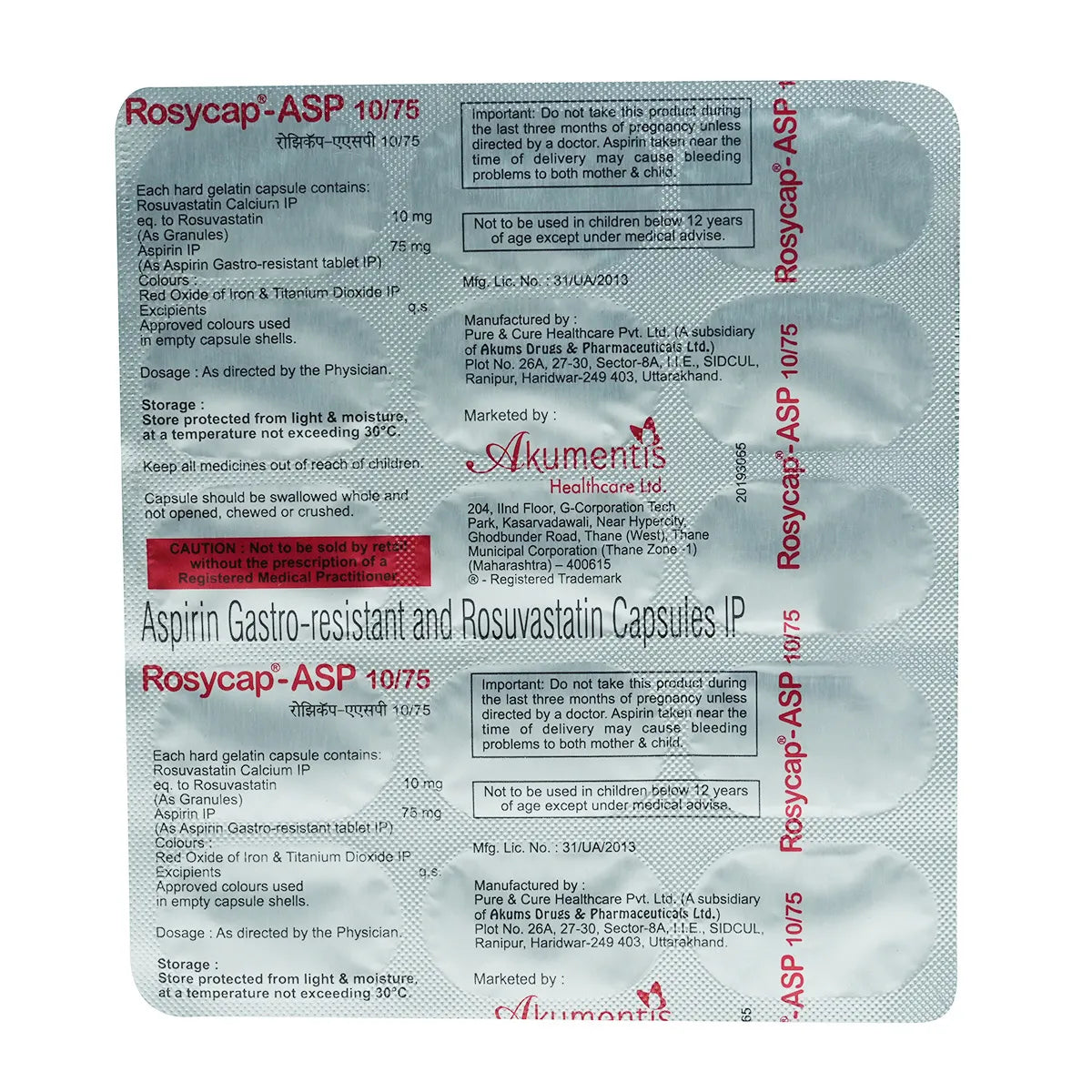 Rosycap ASP 10/75 Capsule