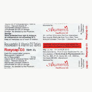 रोसीकैप डी3 10 एमजी/1000 आईयू टैबलेट