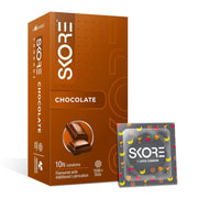 Skore Flavored Dotted & Coloured Condoms Chocolate