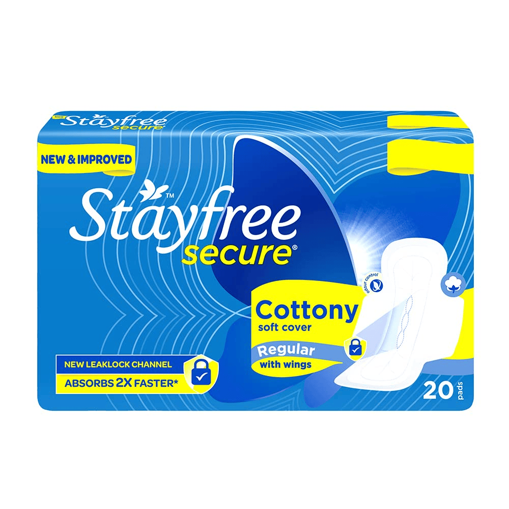 Stayfree Secure Cottony Soft with Wings Pads Regular