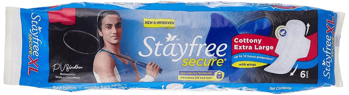 Stayfree Secure Cottony Soft with Wings Pads XL