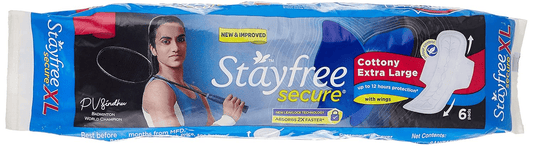 Stayfree Secure Cottony Soft with Wings Pads XL