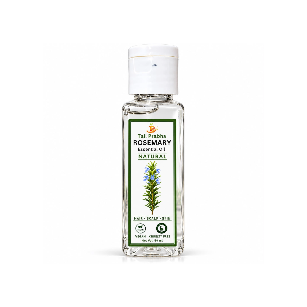 Tail Prabha Rosemary Essential Oil Natural 50ml bottle for hair, scalp and skin care