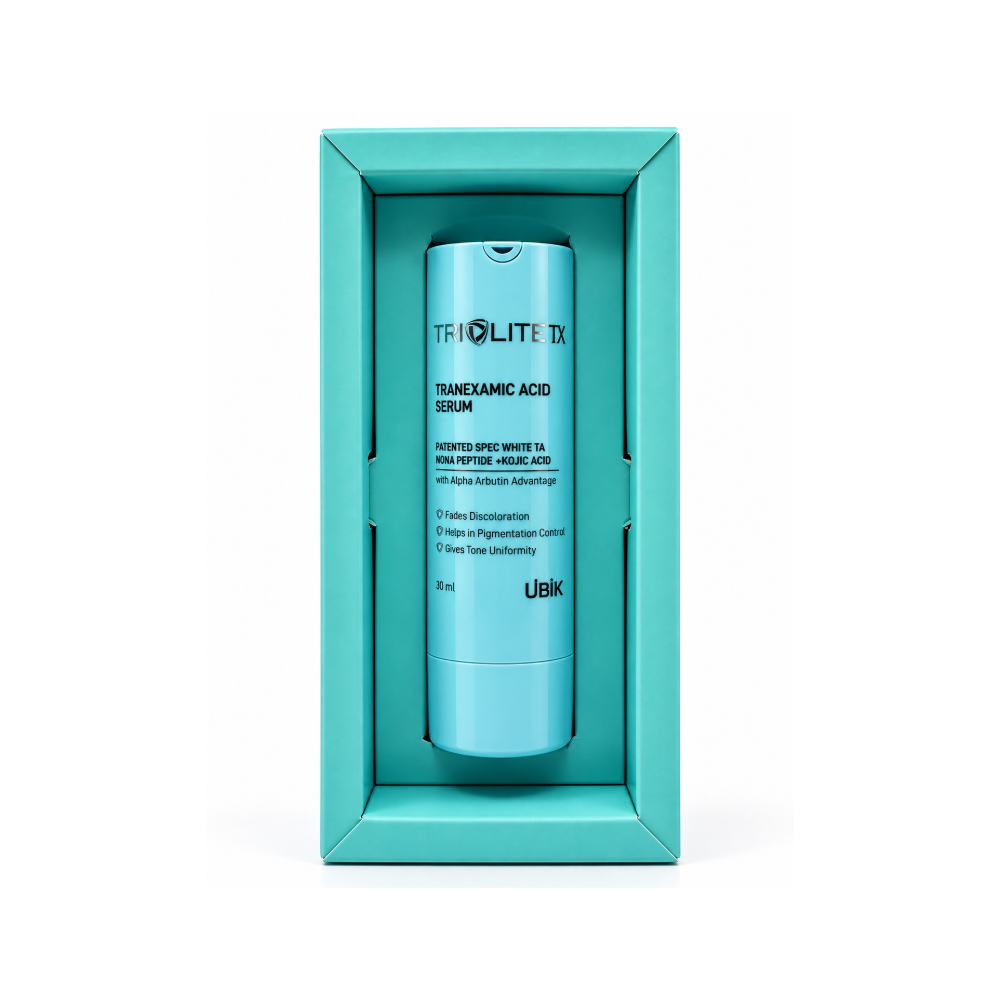 Triolite TX Tranexamic Acid Serum 30ml back packaging with ingredients